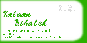 kalman mihalek business card